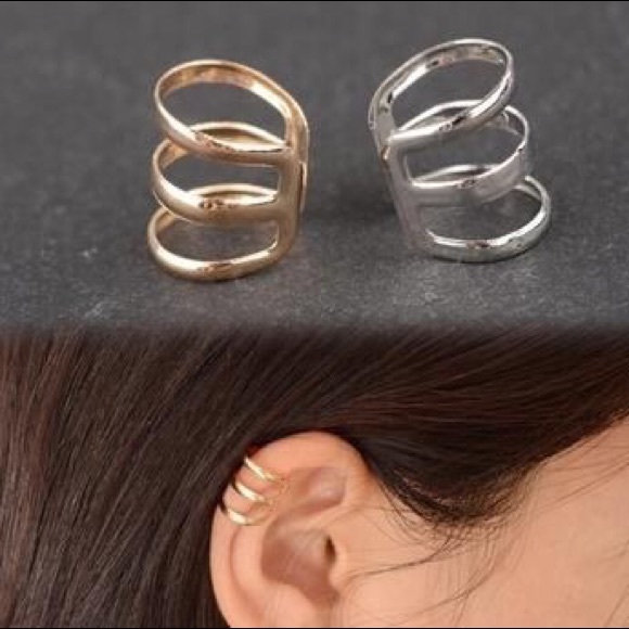 LAST ONE SALE Triple Bar Ear Jewelry Cuff - Picture 2 of 4